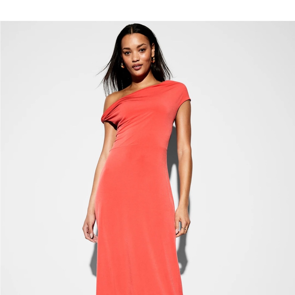 NWT Old Navy Coral Off-Shoulder Dress